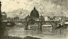 Bridge of St. Angelo, Rome 1890. Creator: Unknown