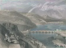 Bridge of St. Cloud from Sevres 1835. Artist: S Fisher