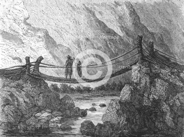 ''Bridge of Surco; A Ramble in Peru', 1875. Creator: Unknown.