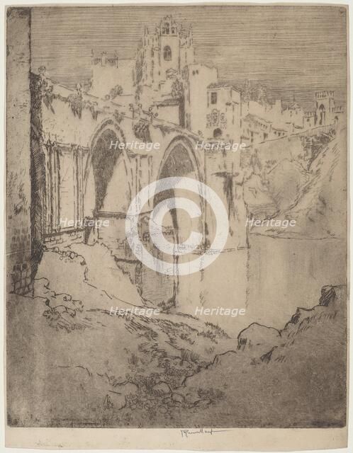 Bridge of San Juan D'Los Reyos, Toledo, 1904. Creator: Joseph Pennell.