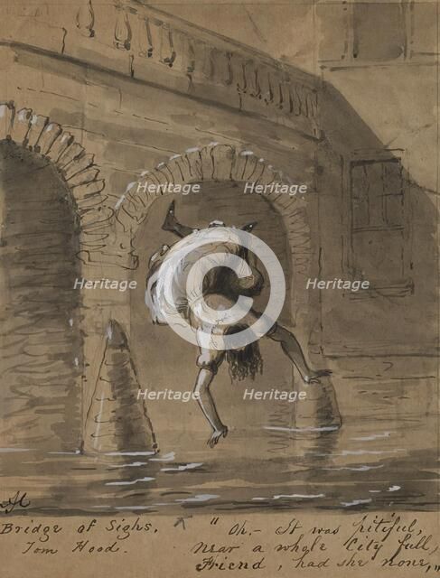 Bridge of Sighs, 1825-1870. Creator: Alfred Jacob Miller.