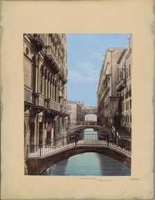 Bridge of Sighs and Palazzo Ducale in Venice, 1850-1876. Creator: Anon