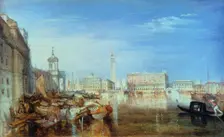 Bridge of Sighs, Ducal Palace and Custom-House, Venice: Canaletti Painting 1833. Artist: JMW Turner