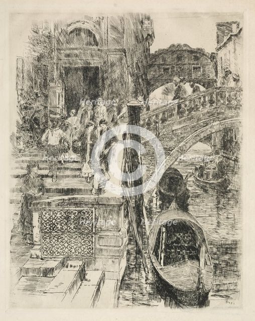 Bridge of Sighs, Venice, 1883. Creator: Frank Duveneck (American, 1848-1919).