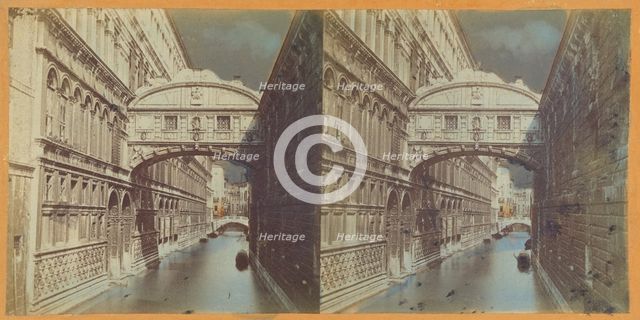 Bridge of Sighs, Venice, about 1865. Creator: Unknown.