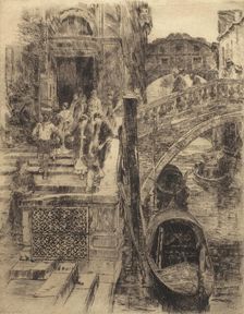 Bridge of Sighs, Venice (Plate 1), 1883. Creator: Frank Duveneck