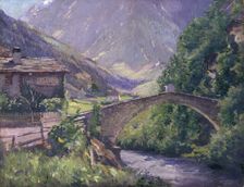 Bridge of the Visp 1881-1935. Artist: Gabriel Thompson