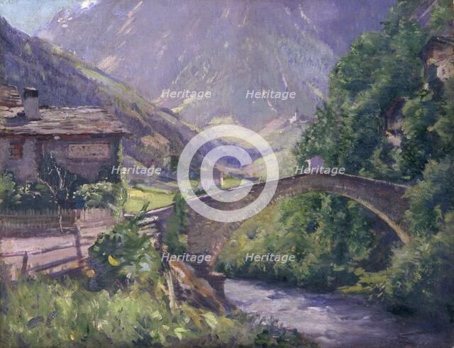 'Bridge of the Visp', 1881-1935. Artist: Gabriel Thompson