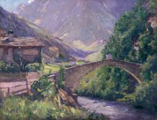 Bridge of the Visp 1881-1935. Creator: Gabriel Thompson