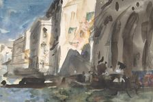 Bridge on the Grand Canal, Venice, 19th century. Creator: Hercules Brabazon Brabazon