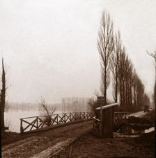 Bridge on the River Ailette, northern France, c1918