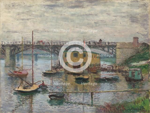 Bridge at Argenteuil on a Gray Day, c. 1876. Creator: Claude Monet.