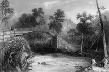 Bridge at Bhurkote 1838. Creator: George Francis White