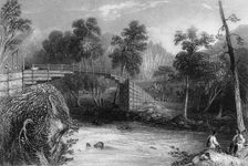 Bridge at Bhurkote 1838. Creator: George Francis White