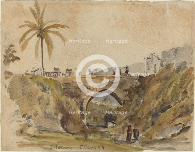 Bridge at Caracas, 1854. Creator: Camille Pissarro.