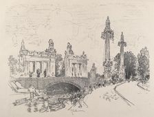 Bridge at Charlottenburg, 1921. Creator: Joseph Pennell