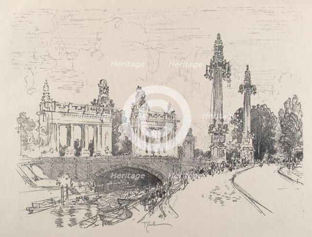 Bridge at Charlottenburg, 1921. Creator: Joseph Pennell.