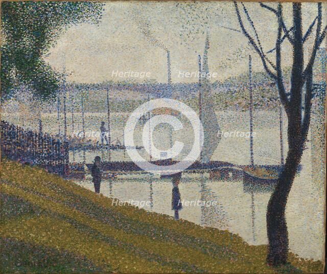 Bridge at Courbevoie, 1886-1887. Creator: Seurat, Georges Pierre (1859-1891).