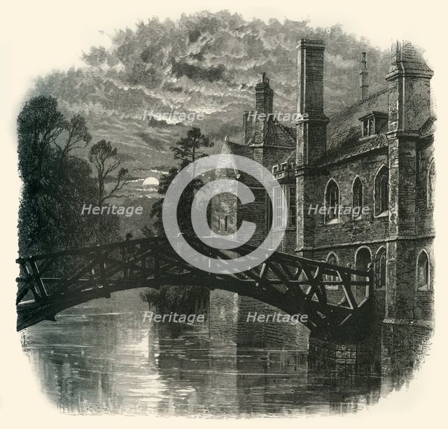 'Bridge at Queen's College', c1870.