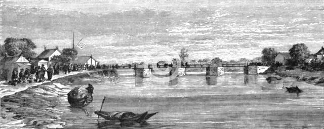 ''Bridge at Soo-chow; A Cruise to Soo-chow', 1875. Creator: Lindley, Augustus Frederick.
