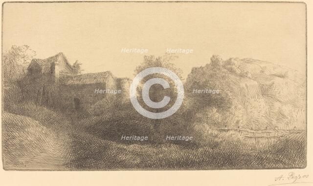 Bridge at the Mill (Le pont du moulin). Creator: Alphonse Legros.