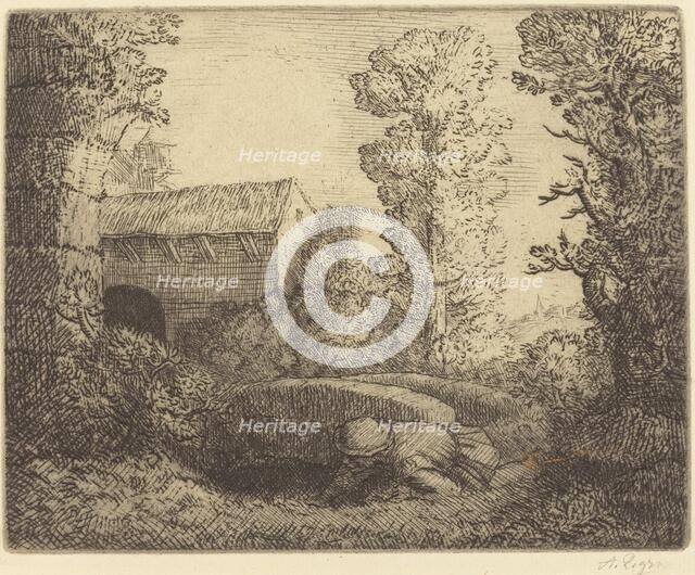 Bridge at the Mill (Le pont du moulin). Creator: Alphonse Legros.