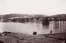 Bridge Across Tennessee River at Chattanooga, ca. 1864. Creator: Mathew Brady