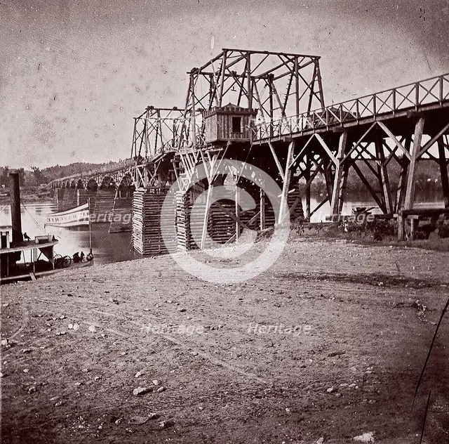 Bridge Across Tennessee River at Chattanooga, ca. 1864. Creator: George N. Barnard.