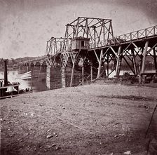 Bridge Across Tennessee River at Chattanooga, ca. 1864. Creator: George N. Barnard