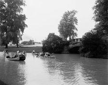Bridge entrance from canal, Belle Isle Park, Detroit, Mich., between 1900 and 1910. Creator: Unknown