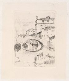 Bridge in Moonlight, late 19th-early 20th century. Creator: Otto H. Bacher (American, 1856-1909)