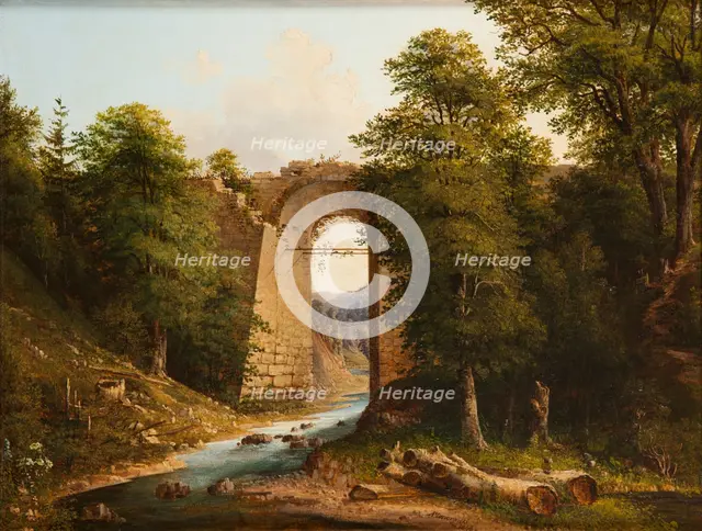 Bridge in Czerna, 1848. Creator: Aleksander Plonczynski.