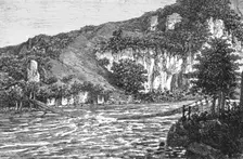Bridge in Ghurwal; Black Bear Shooting in the Himalayas 1875. Creator: Unknown