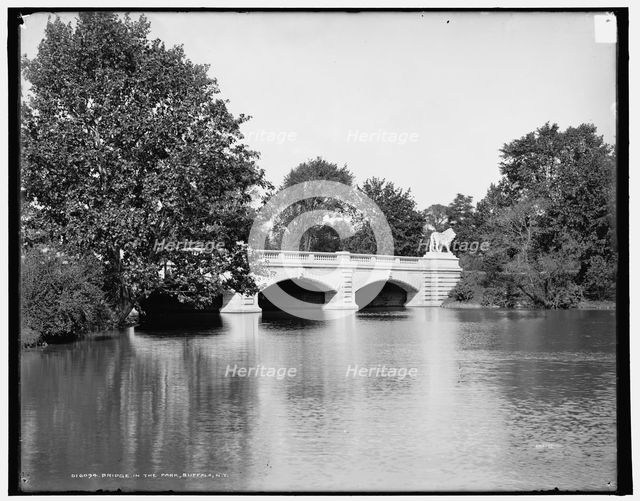 Bridge in the park, Buffalo, N.Y., between 1900 and 1906. Creator: Unknown.
