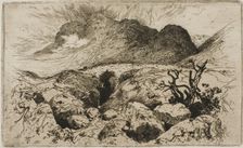 Bridge in the Pass of Glencoe, 1882. Creator: Thomas Moran