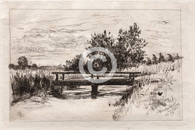 Bridge, Schleissheim, 1879. Creator: Otto H. Bacher (American, 1856-1909).