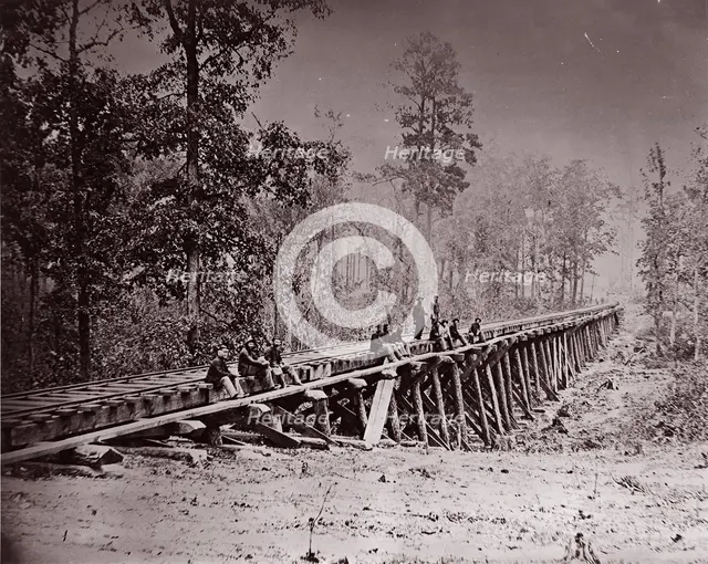 Bridge. U.S. Military Railroad at City Point, 1861-65. Creator: Andrew Joseph Russell.