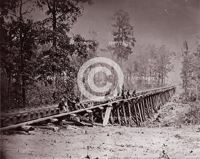 Bridge. U.S. Military Railroad at City Point, 1861-65. Creator: Andrew Joseph Russell.