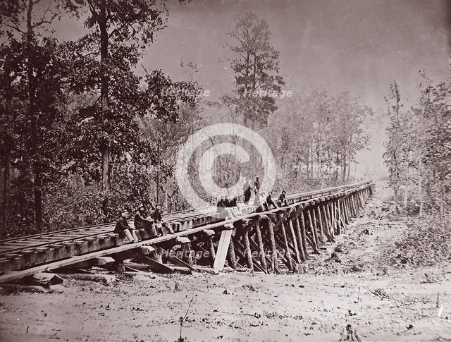 Bridge. U.S. Military Railroad at City Point, 1861-65. Creator: Andrew Joseph Russell.