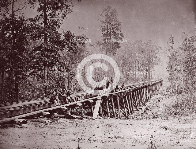 Bridge. U.S. Military Railroad at City Point, 1861-65. Creator: Andrew Joseph Russell.