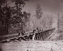 Bridge. U.S. Military Railroad at City Point, 1861-65. Creator: Andrew Joseph Russell