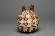 Bridge Vessel Depicting Abstract Motifs, Likely Beans or Seeds, 180 B.C./A.D. 500. Creator: Unknown