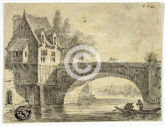 Bridge with House, n.d. Creator: Unknown.