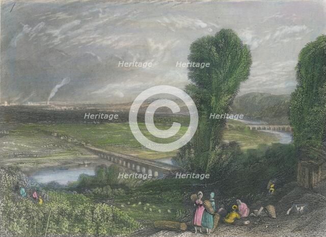 'Bridges of St. Cloud and Sevres', c1835. Creator: J Radclyffe.