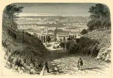 Bridges on the Mississippi, at Dubuque 1874. Creator: John Filmer