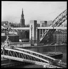 Bridges over the River Tyne, Newcastle upon Tyne, c1955-c1980. Creator: Ursula Clark