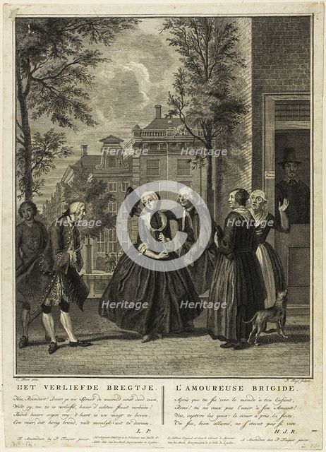 Bridget in Love, c.1755. Creator: Pierre Tanje.