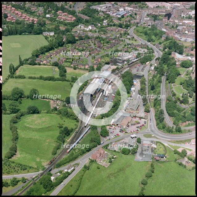 Bridgnorth Railway Station on the private Severn Valley Railway, Shropshire, 1992. Creator: Aerofilms.