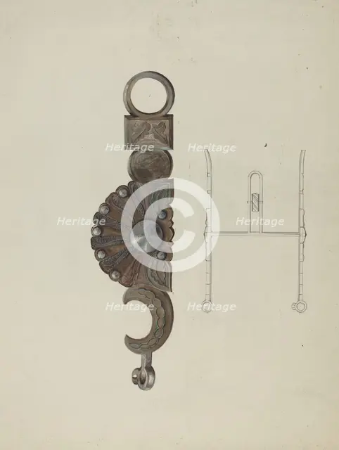 Bridle Bit, c. 1936. Creator: Gerald Transpota.