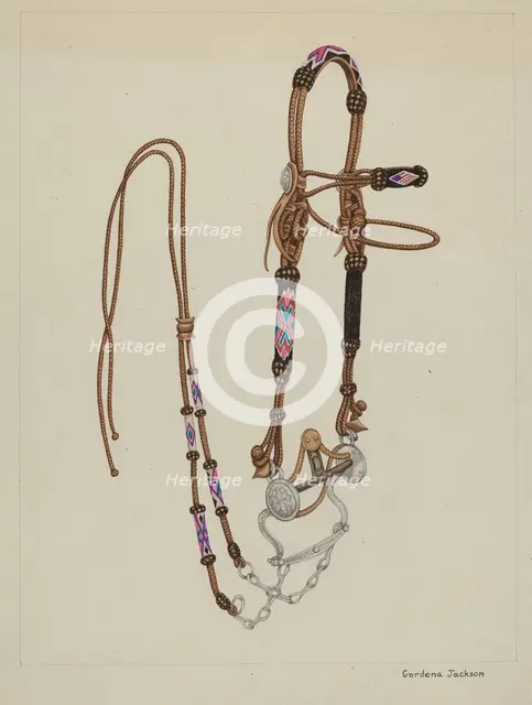 Bridle, c. 1937. Creator: Gordena Jackson.